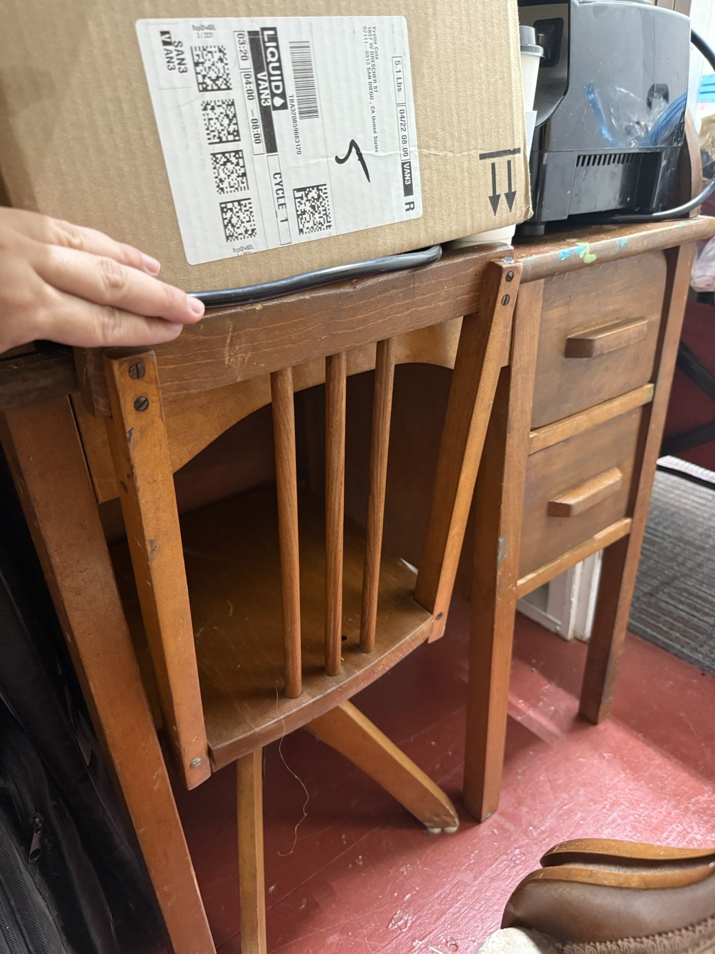 Wooden Kid Secretary Desk