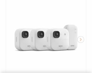 Blink Outdoor 2K+Battery (Newest Model)Wireless Smart Security Camera,2K  Resolution,Sync Module Core Included 3-Cameras White