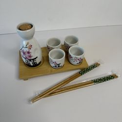 Sake Serving Set with Stand & Chopsticks 