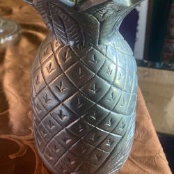 Mid Century Modern Pewter Pineapple Vase