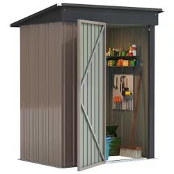 5 ft. W x 3 ft. D Outdoor Storage Metal Shed Lockable Metal Garden Shed for Backyard Outdoor brand new in box $130 N39（1）