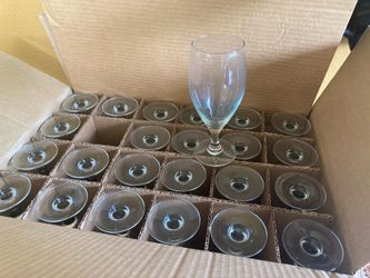 24 Glass goblets