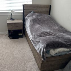 Twin Size Bed And Nightstand 