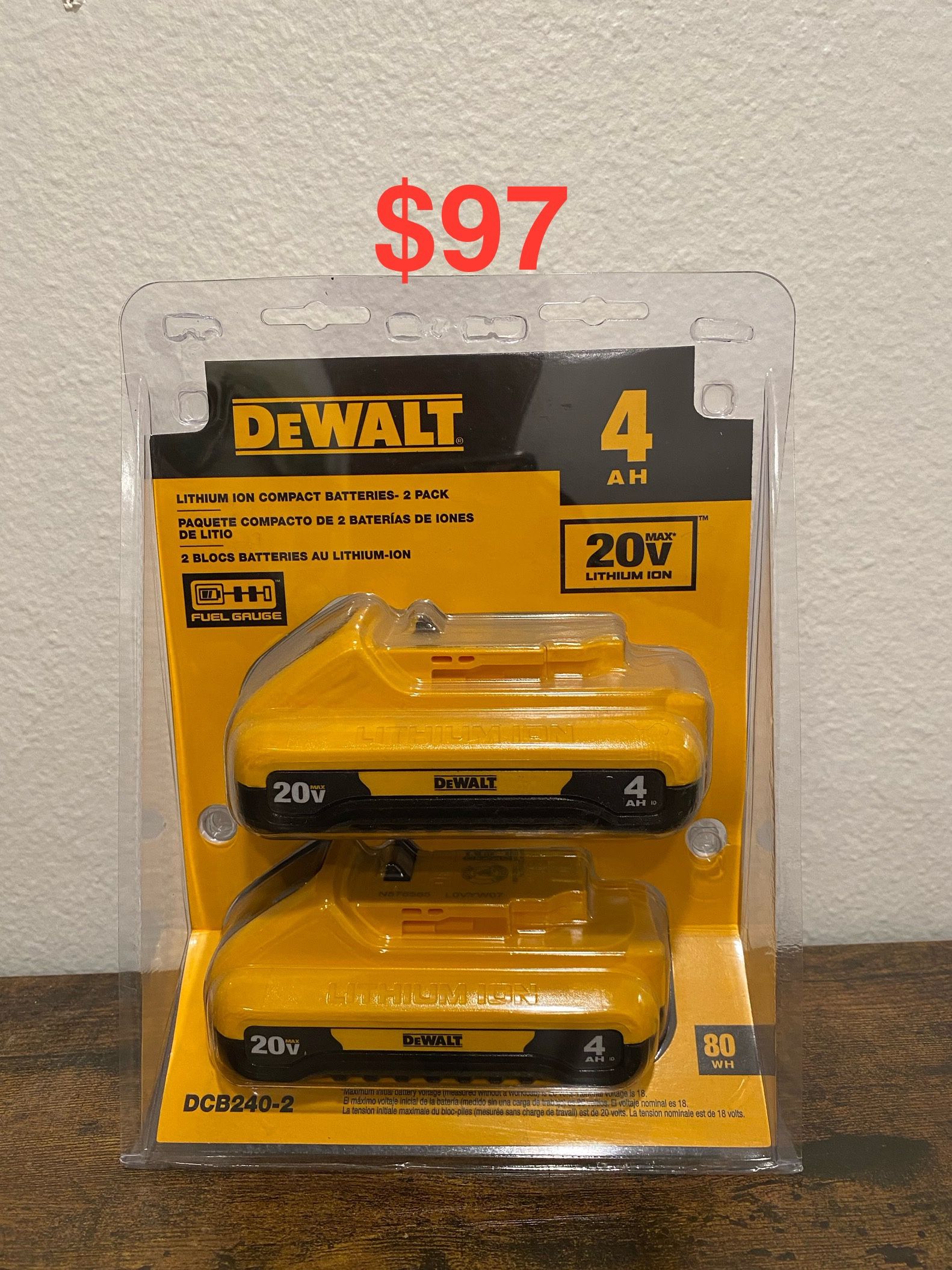DEWALT - 20V MAX Compact Lithium-Ion 4.0Ah Battery Pack (2 Pack)