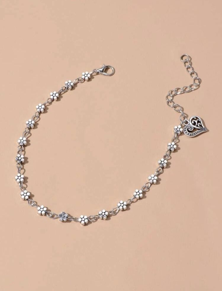 Flower Decor Anklet Bracelet