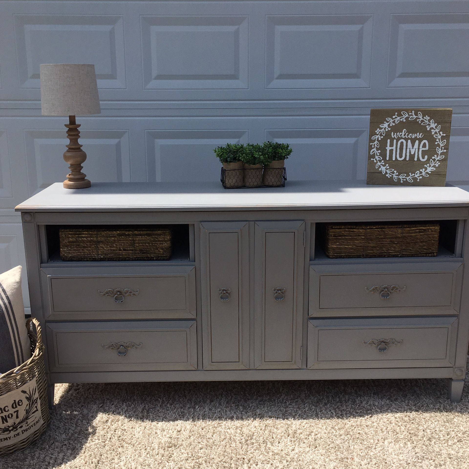 Farmhouse dresser buffet tv console changing table