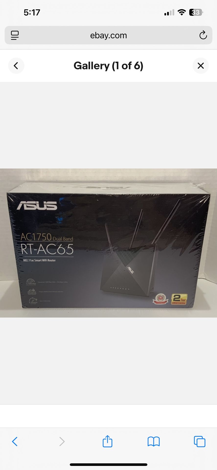 ASUS AC1750 RT-AC65 Dual Band Smart WiFi Router