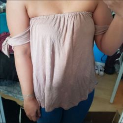 Off the Shoulder Tie Sleeve Strapless Top sz Small Brand: Active USA
