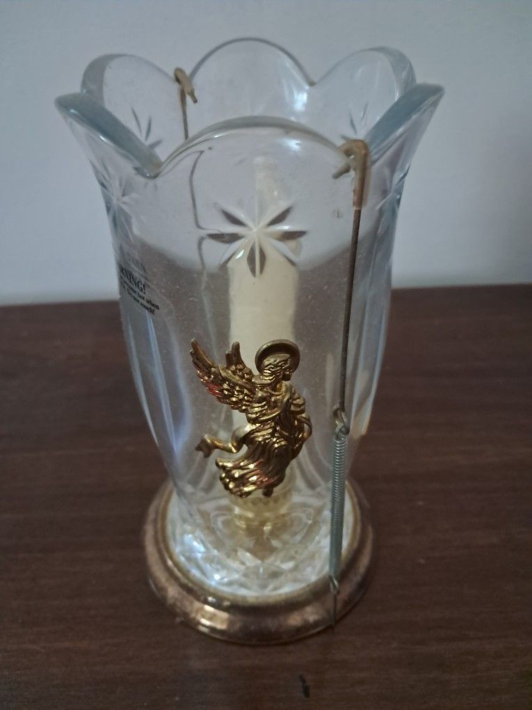 Twenty four percent lead crystal candle holder