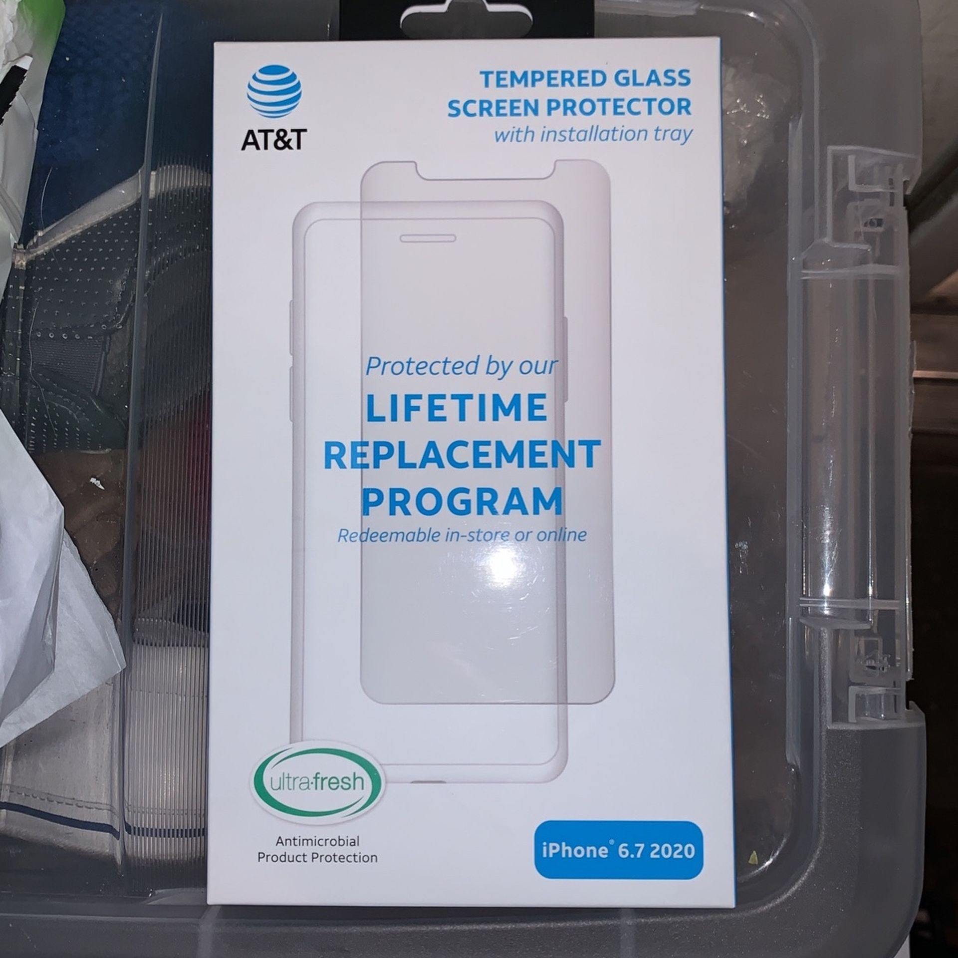 AT&T Tempered Glass Screen Protector for iPhone 12 Pro Max (2020)