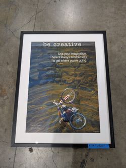 Jaguared 'Be Creative' Bicycle Framed Art