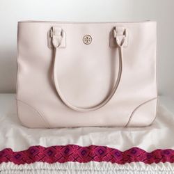 Tory Burch Robinson Large Blush (pink) Handbag Tote -excellent