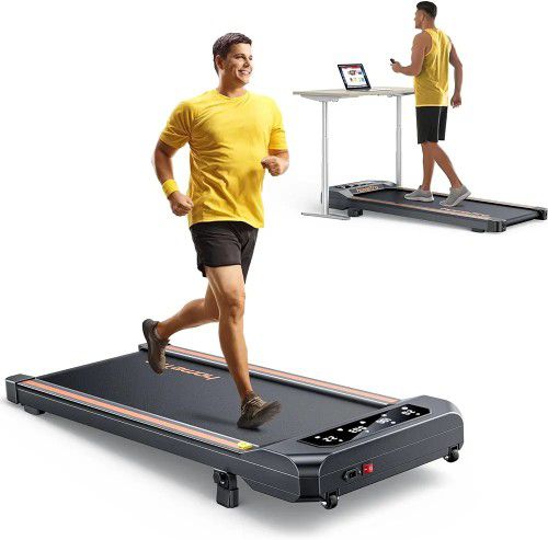 2.5HP Walking Pad with Incline, Compact Treadmill for Home/Office, Portable Under Desk Treadmills 300lbs