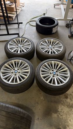 5x120 18x8 OEM BMW wheels with tires F30 F31