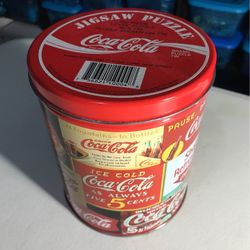 Coca-Cola Jigsaw Puzzle in Collectible  tin 700 Piece 12x34" 1993 SEALED puzzle