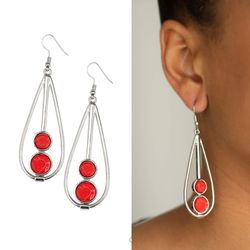 Natural Nova - Red Earrings