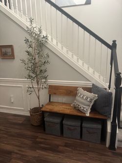 Real wood bench