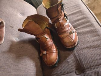Skull motorcycle boots