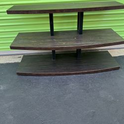 Rustic Modern TV Stand Television Table Media Center Console Mesa Para Televisor Madera 3 Shelf 