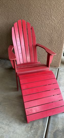 Wood Adirondack Chair & Ottoman