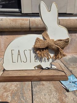 Rae dunn Wooden Easter Bunny Tabletop Decor