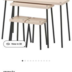 IKEA desk W/stools