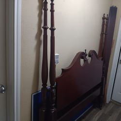 Used Full Size Headboard And Footboard 