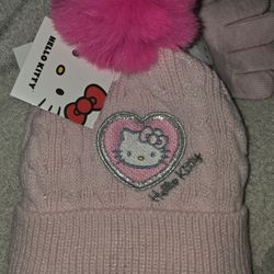Hello Kitty Beanie And Gloves Set