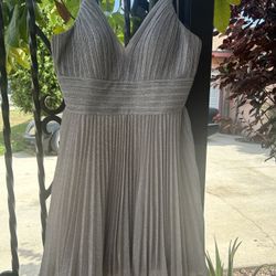 Silver Glittery Spaghetti Strap Dress 
