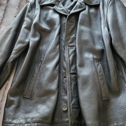 Men's Leather Car Coat/Jacket 
