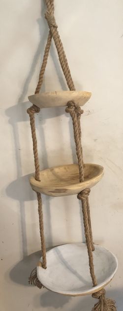Wooden three tier hanger