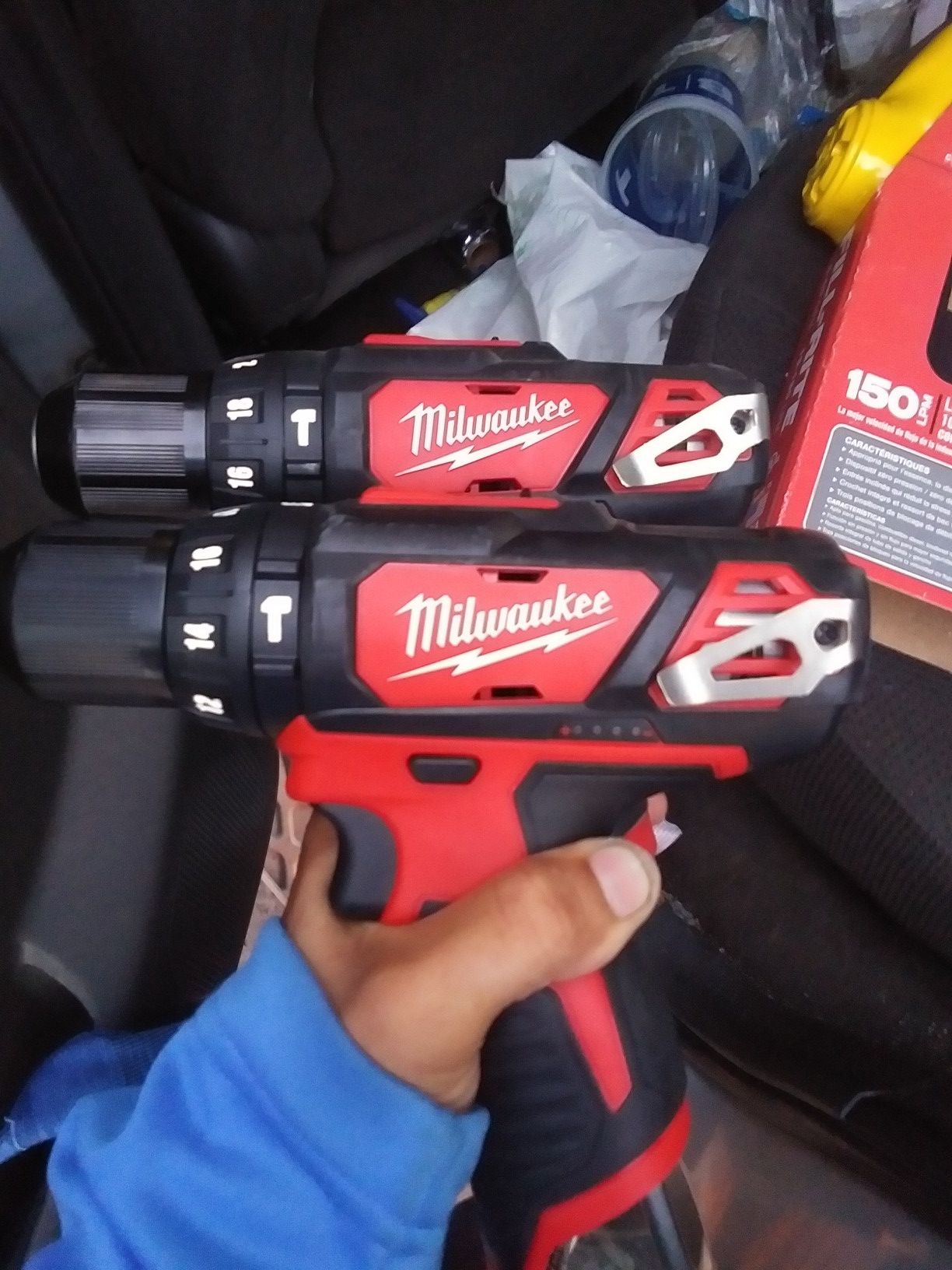 2 - Milwaukee 3/8 driver drill (no battery)