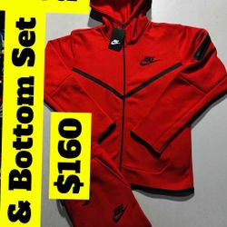 Red Full Set Nike Tech Fleece 