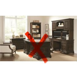 Aspen Home desk with hutch and file cabinet