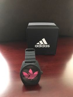 Adidas watch-pink face adidas logo