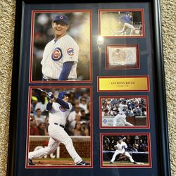 Chicago Cubs Anthony Rizzo Authentic Framed 5 Photo Signed Baseball Card Collage
