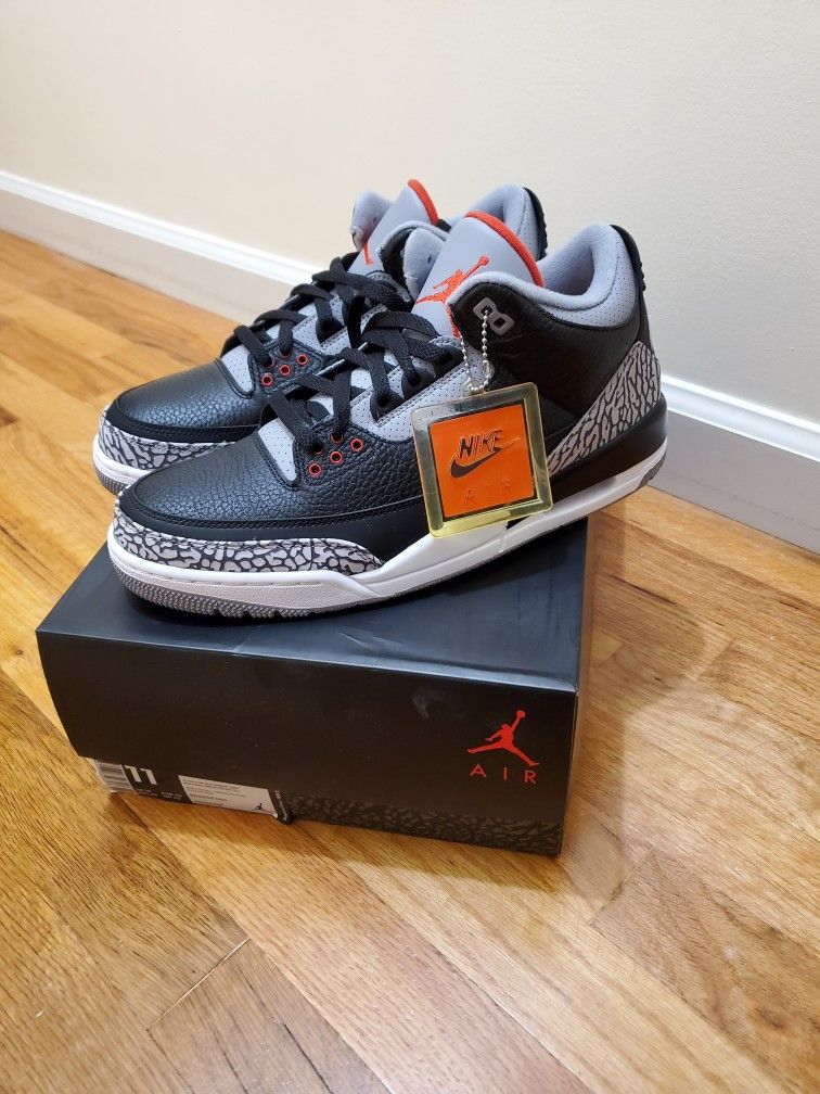 Men's Jordan Retro 3 Black Cement Size 11 2018 
