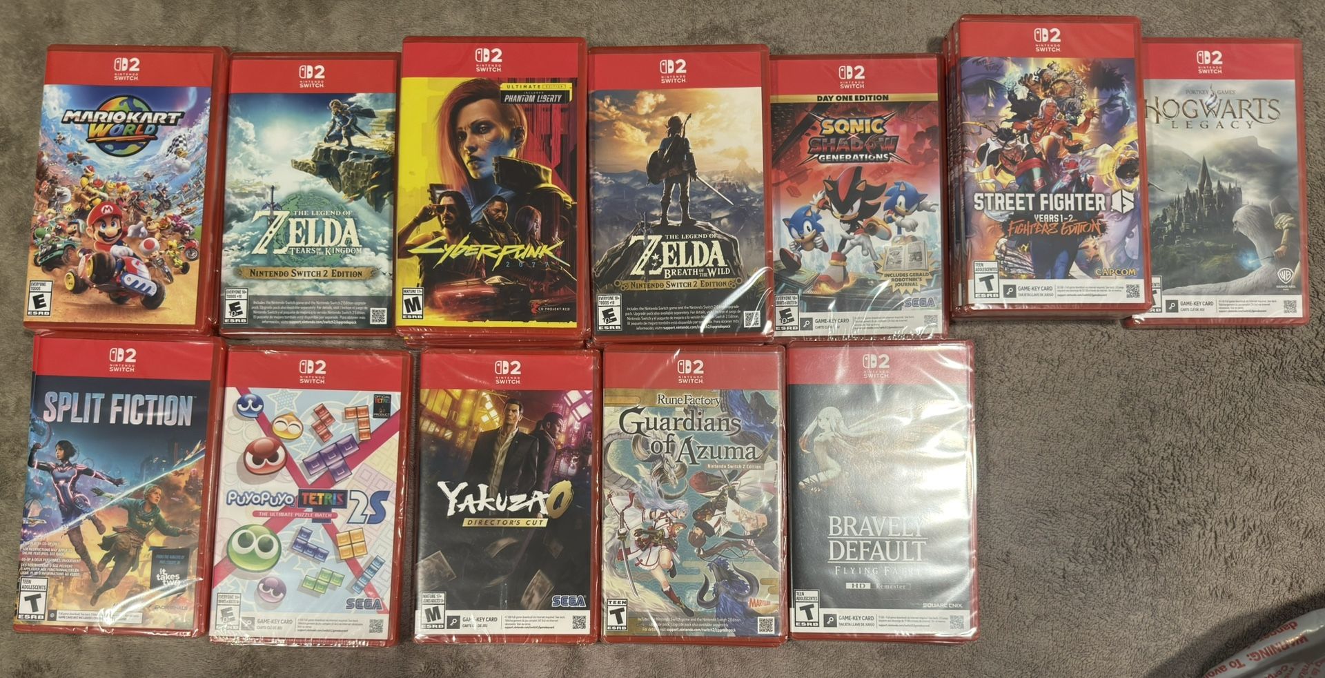 Nintendo Switch 2 Games Brand New Sealed! Cyberpunk 2077, Zelda Tears of The Kingdom, And More!