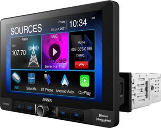 Jensen Car910w 9” Mechless Touchscreen  Floating Halo Deck With Apple Carplay And Android Auto 