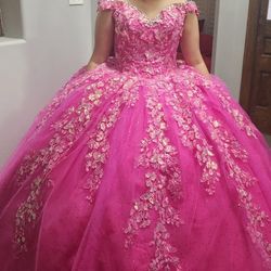 Hot Pink Quinceañera Dress 