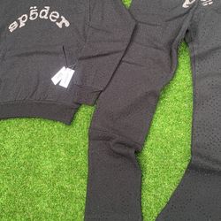 Black VVS Rhinestone Sp5der Set