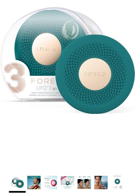 BRAND NEW FOREO UFO 3 go - Compact 4-in-1 Full Facial LED Mask Treatment - Deep Moisturiser - Anti Aging Face Mask Beauty - Face Massager