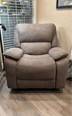 Grey power recliner