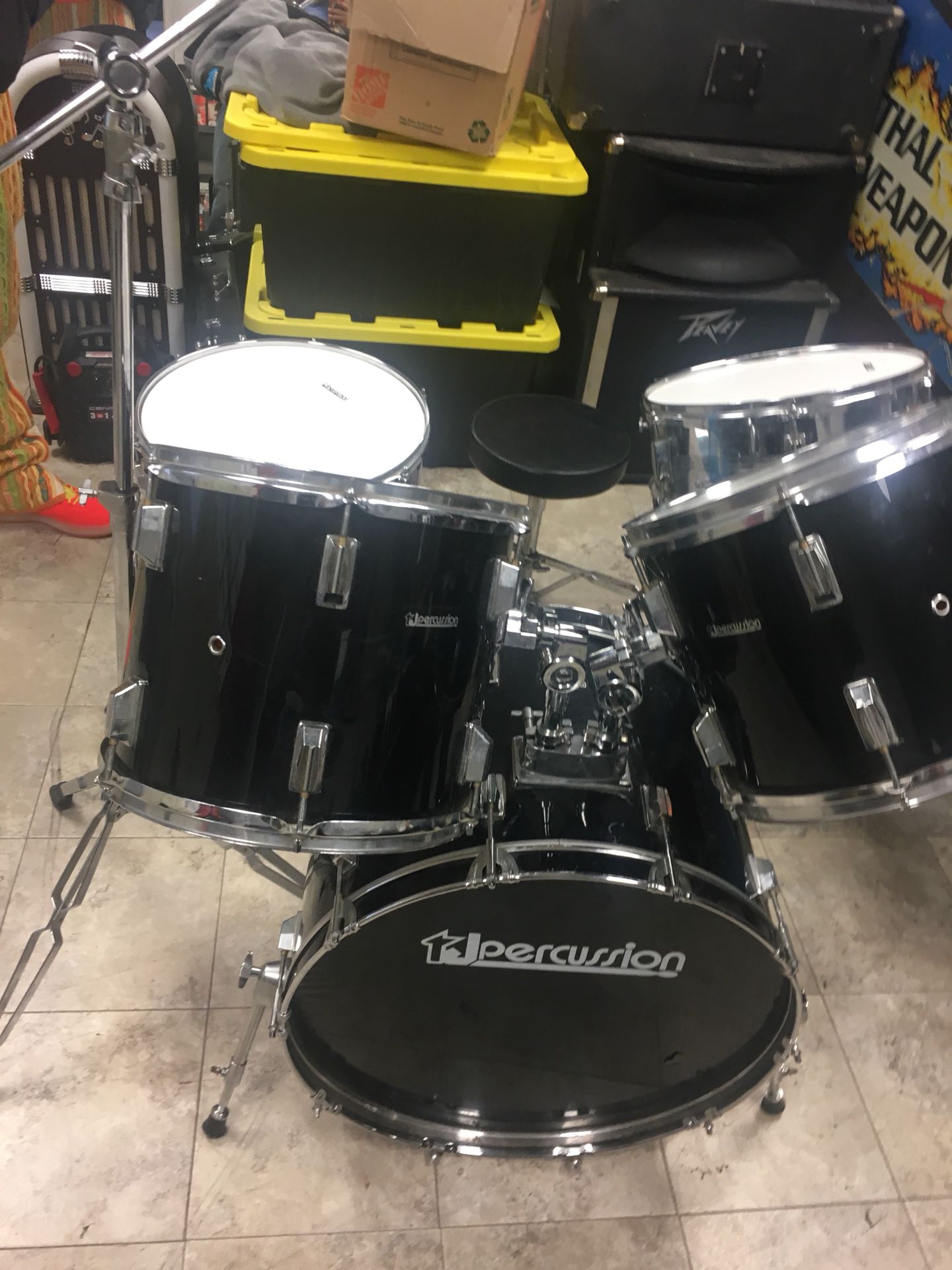 Drum Set With Cymbals