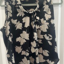 Women’s Black Flower Blouse