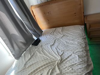 Wood Bed Frame With Nightstand