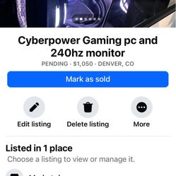 Cyberpower Gaming Pc And A 240hz Monitor 