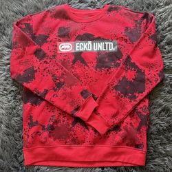 Ecko Unltd Men’s Sponge Camo Crewneck Fleece Sweatshirt Size XL