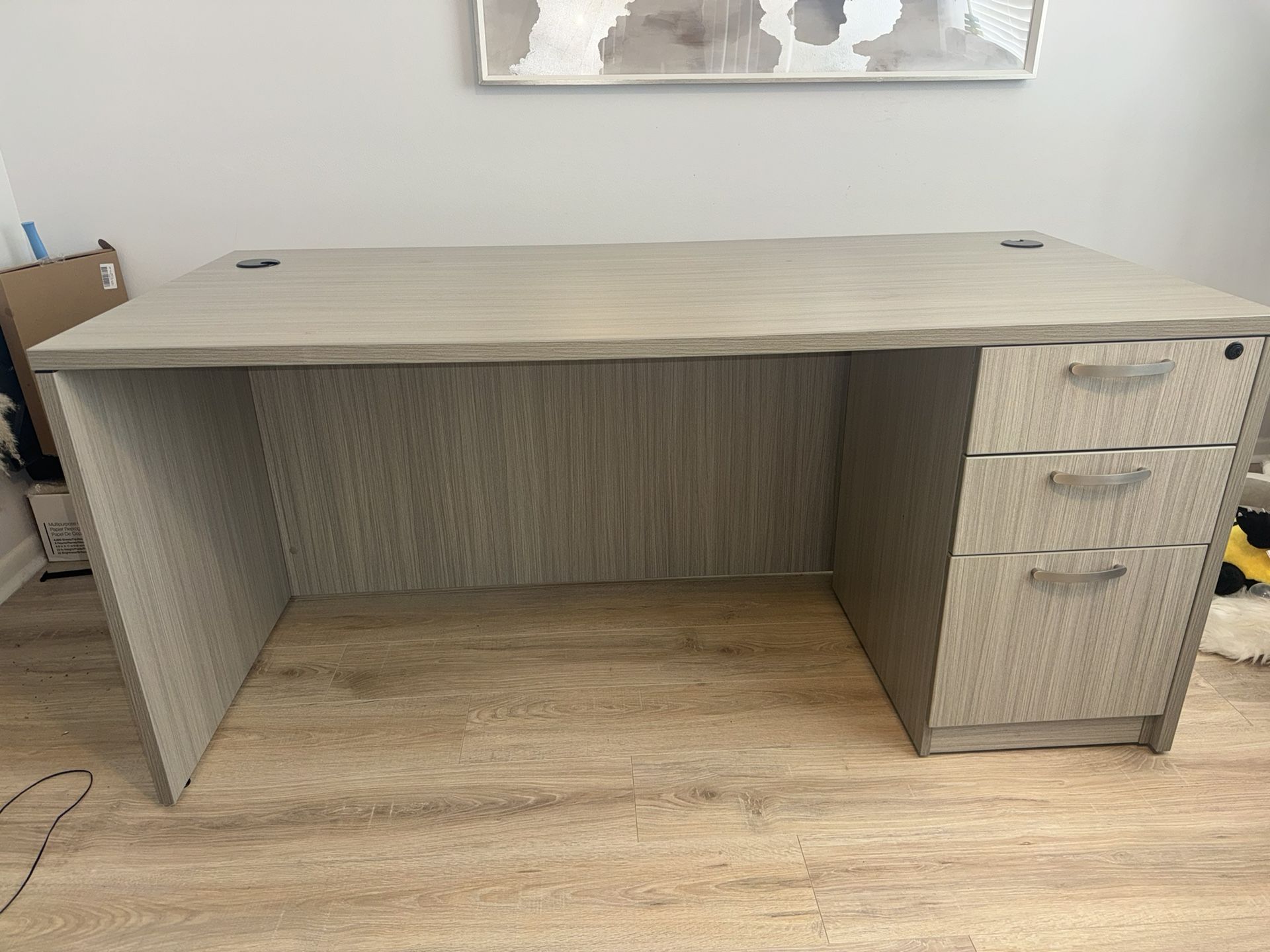 Modern 3-Piece Office Furniture Set – Desk, Lateral File Cabinet & Tall Bookshelf