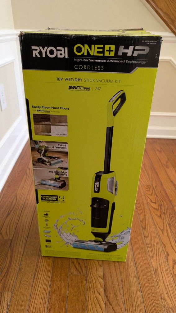 RYOBI
ONE+ HP 18V Cordless SWIFTClean Wet/Dry Stick Mop and Vacuum Kit with 4.0 Ah Battery and Charger